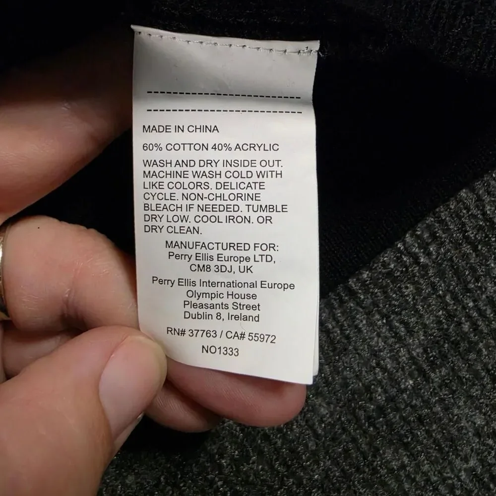 Perry-ellis Men's Black Jumper
